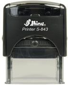 Shiny rPET S-843NP Non-Porous Self-Inking Stamp