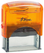 S844O - Shiny S-844 Clear Orange Self-Inking Stamp