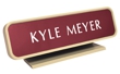 DMORV28 - Designer Molded Plastic Desk Engraved Sign w/ Rounded Holder 2"x8"