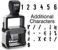 Trodat 5546/PL Heavy Duty 6-Digit Line Numberer w/ Die Plate