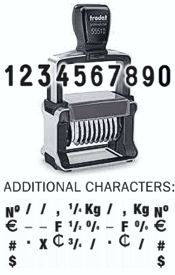 Trodat 10-Digit Self-Ink Number Stamp, Black