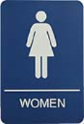 Molded ADA Signage 6x9 Women