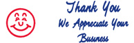 SHA3287 - SHA3287 - Jumbo Stock Stamp - THANK YOU WE APPRECIATE YOUR BUSINESS