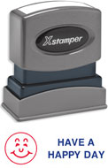 Xstamper Stock 2-Color Title Stamp 2020 - HAVE A HAPPY DAY